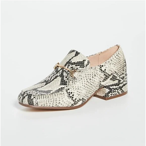 Sam Edelman Jamille Loafer Snakeskin Block Heel Women's Size 7 - Picture 2 of 11